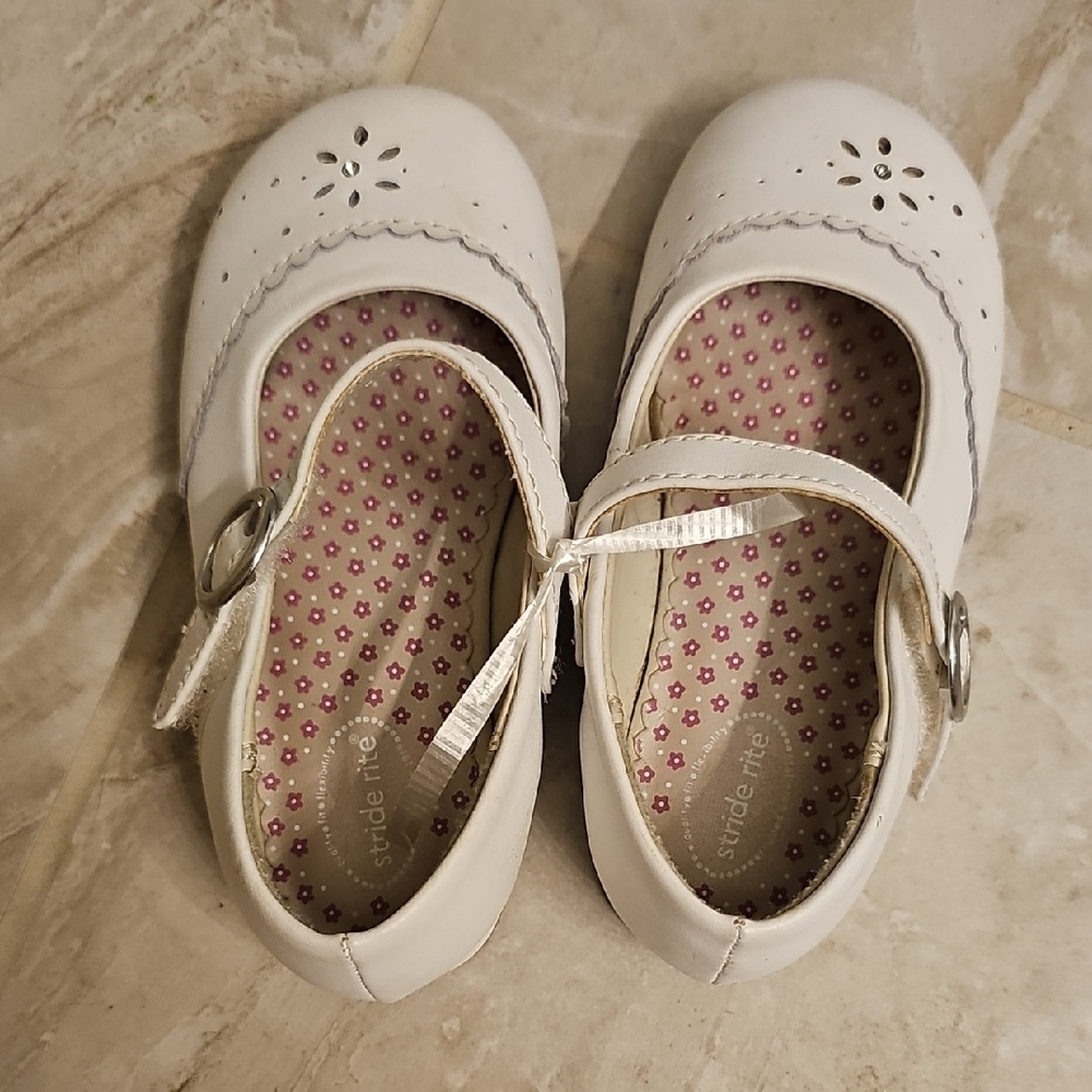 Stride Rite White Kids Mary Jane Shoes